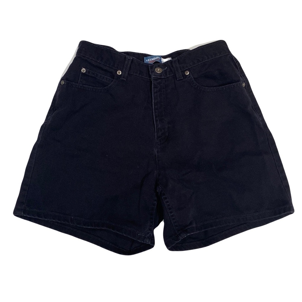 Liz Claiborne Lizwear jean shorts mom jeans black 12 90s 2000s y2k